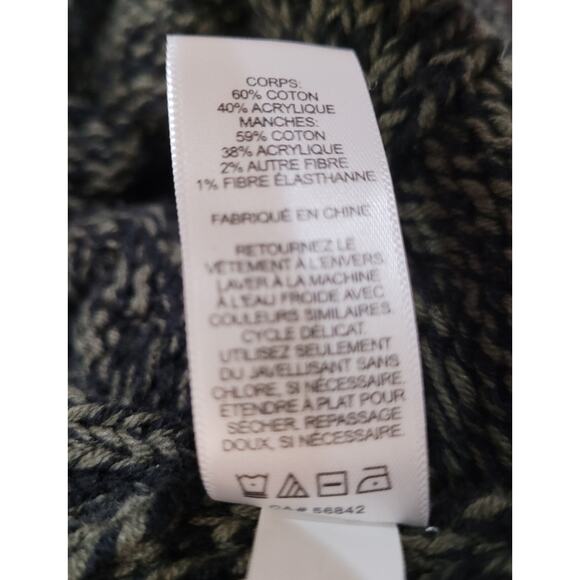 Express Gray Speckled Knit Sweater Sz S 3/4 Sleeve V-Neck Cozy Capsule Classic - Picture 7 of 10